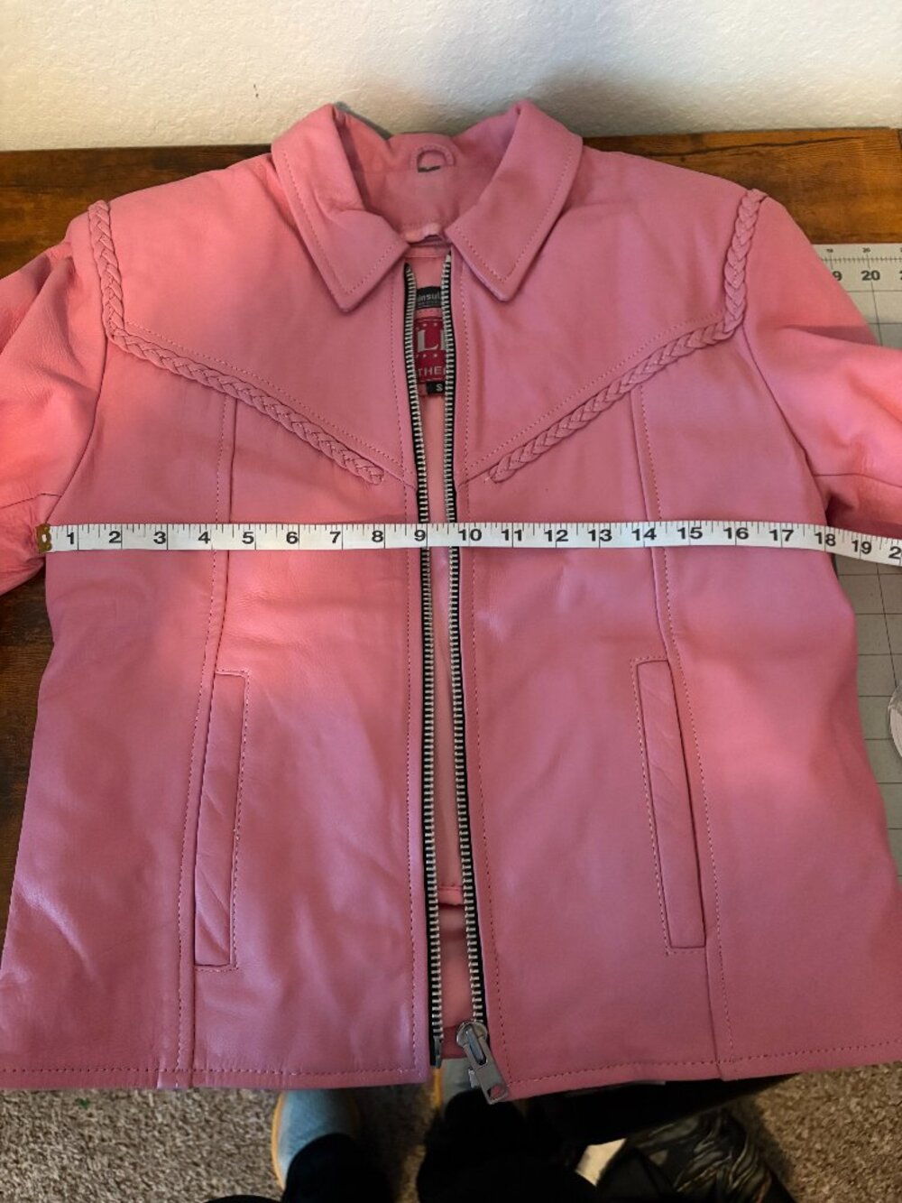 Leather motorcycle jacket